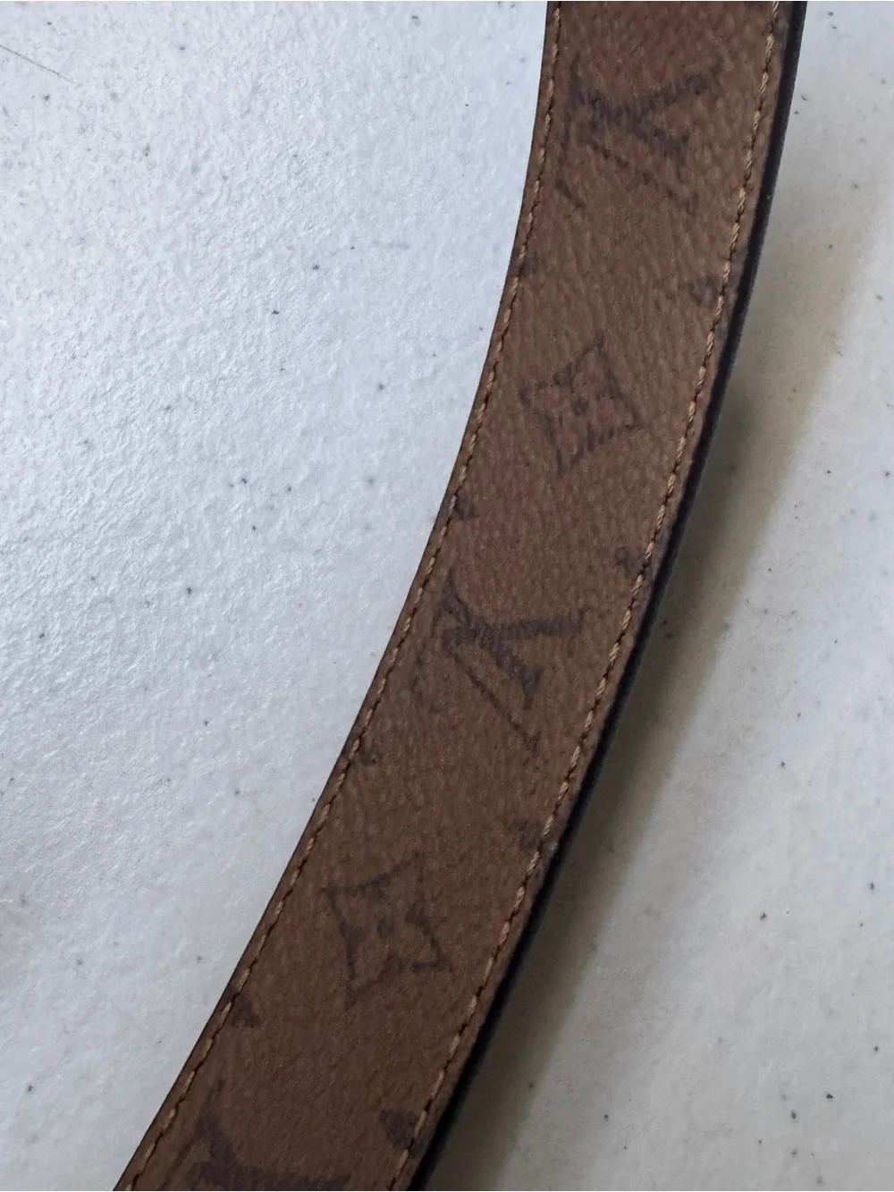 Louis Vuitton Dauphine MO203 Women Reversible Monogram Belt Brown/Black Sz 80/32